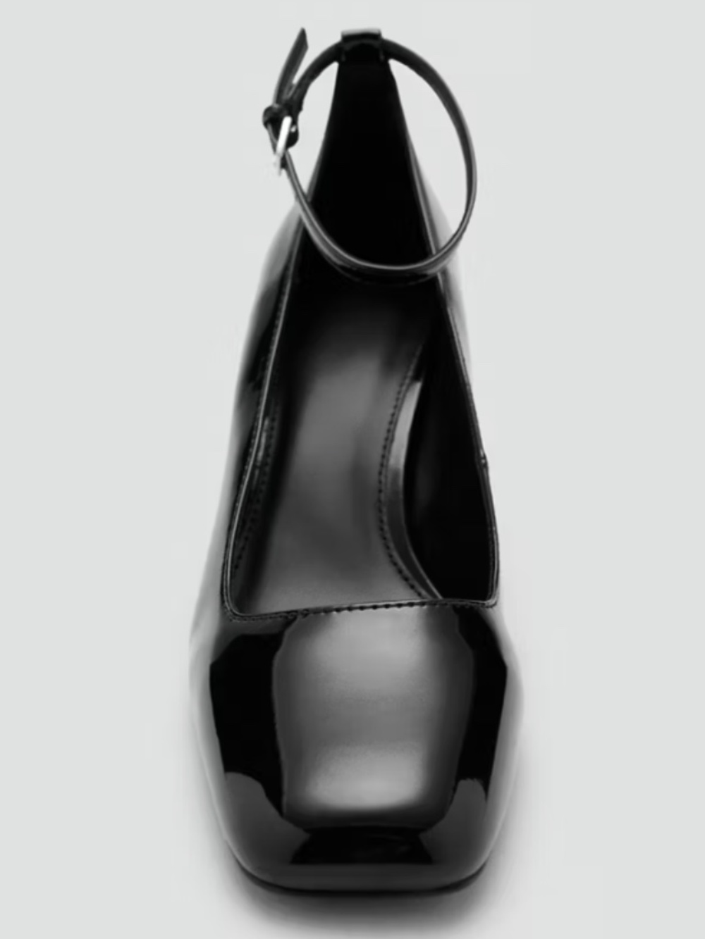 Mango Patent Leather High-Heeled Shoes With Ankle Straps - Picture 3 of 8